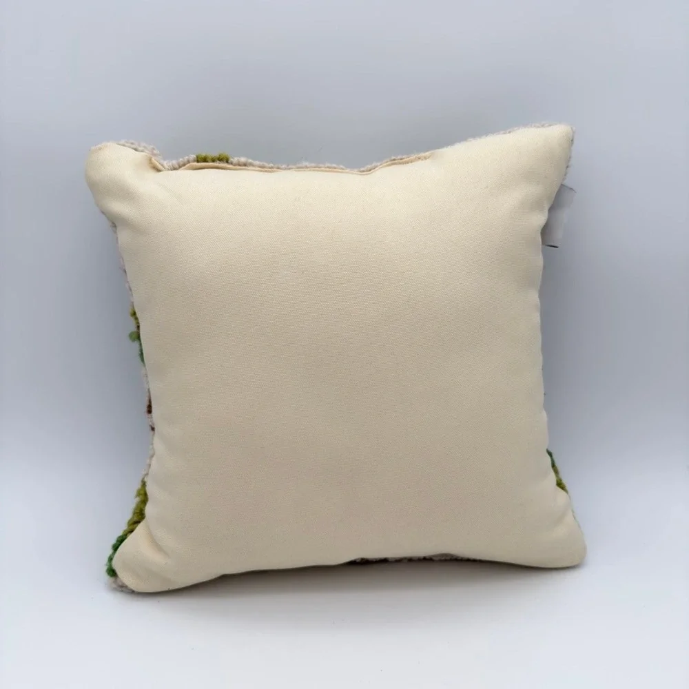 Well Dressed Home Hooked Blue Pumpkin Fall Pillow 12x12 Autumn Decor
